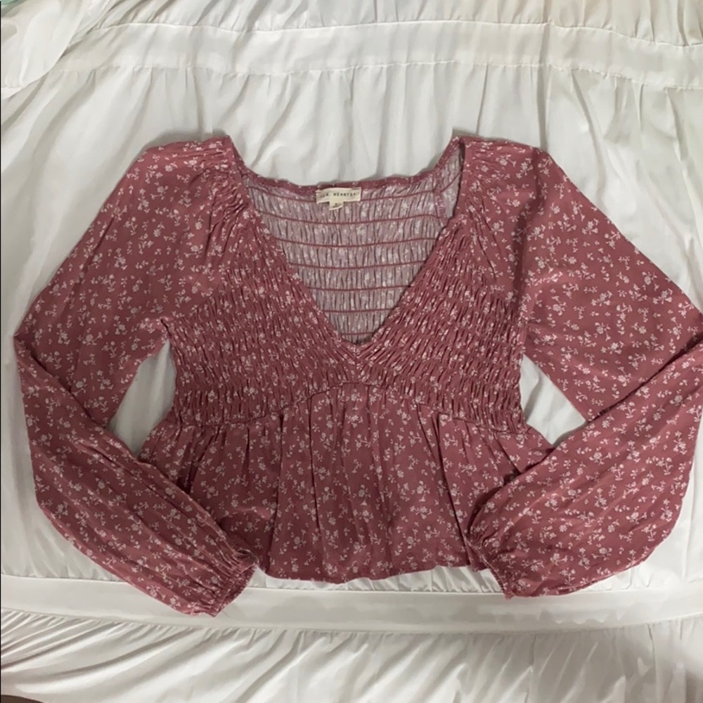 l.a. hearts ribbed top